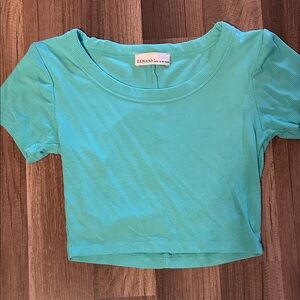 Zenana Outfitters Teal Crop Top